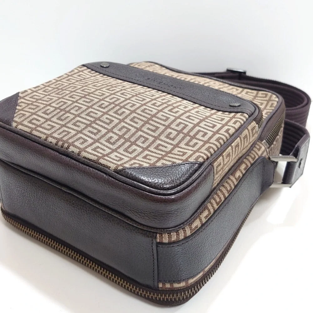 Authentic Rare Givenchy Canvas & Leather Crossbody with G Monogram +COA